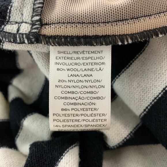 MARC JACOBS Size 2 Black White Wool Nylon Stripe Maxi Dress - Picture 5 of 6